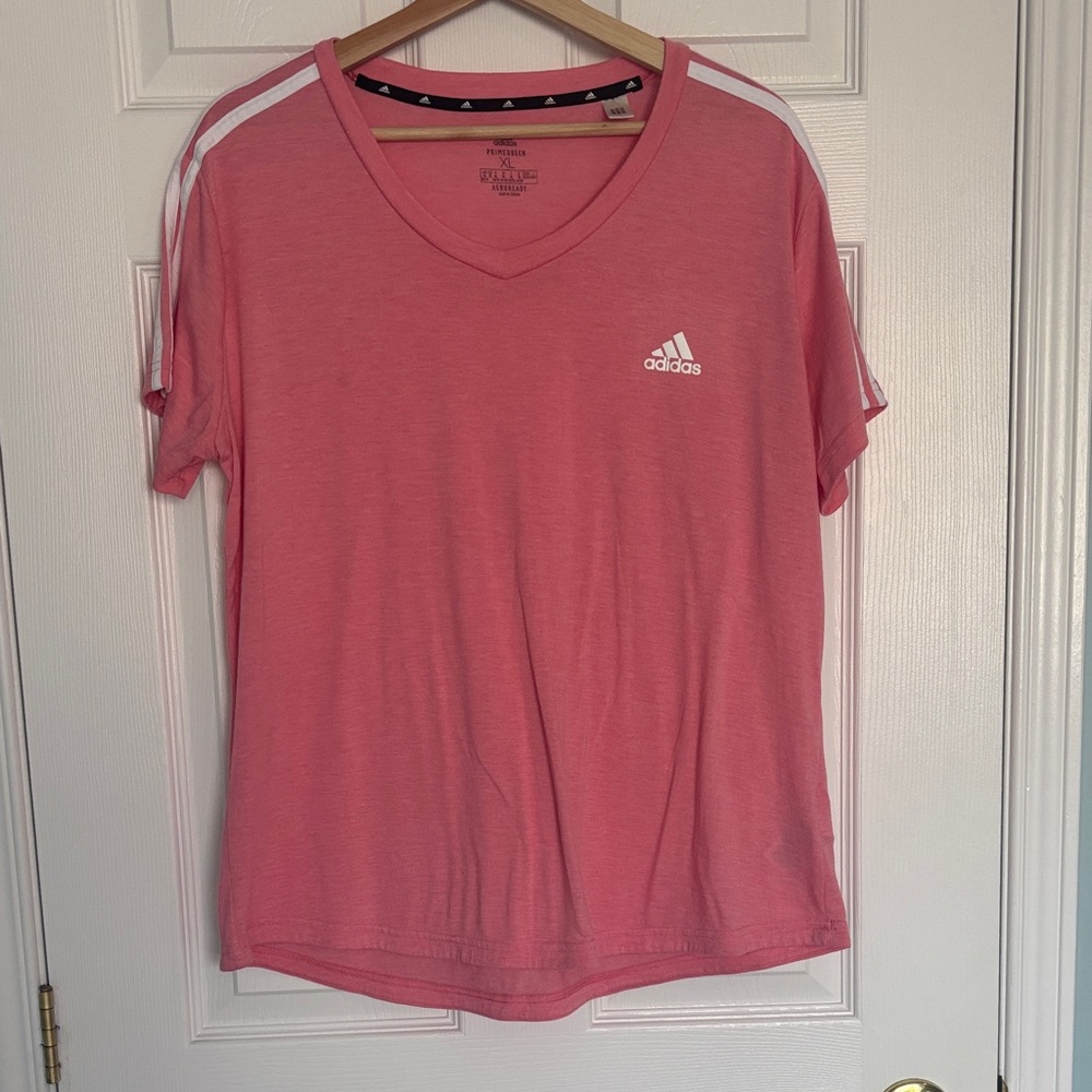 Adidas pink Aeroready tshirt